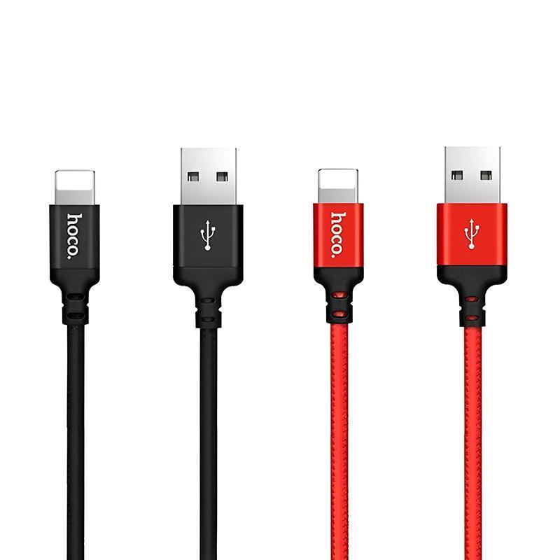 Black nylon braided fast charging cable with durable aluminum alloy connector for mobile phones. — view 2
