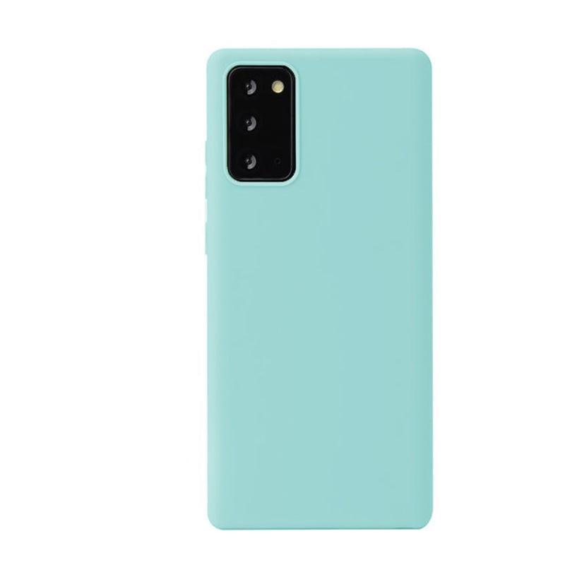 Sky blue slim shockproof phone case for Samsung Galaxy smartphones with fingerprint resistant matte finish — view 2