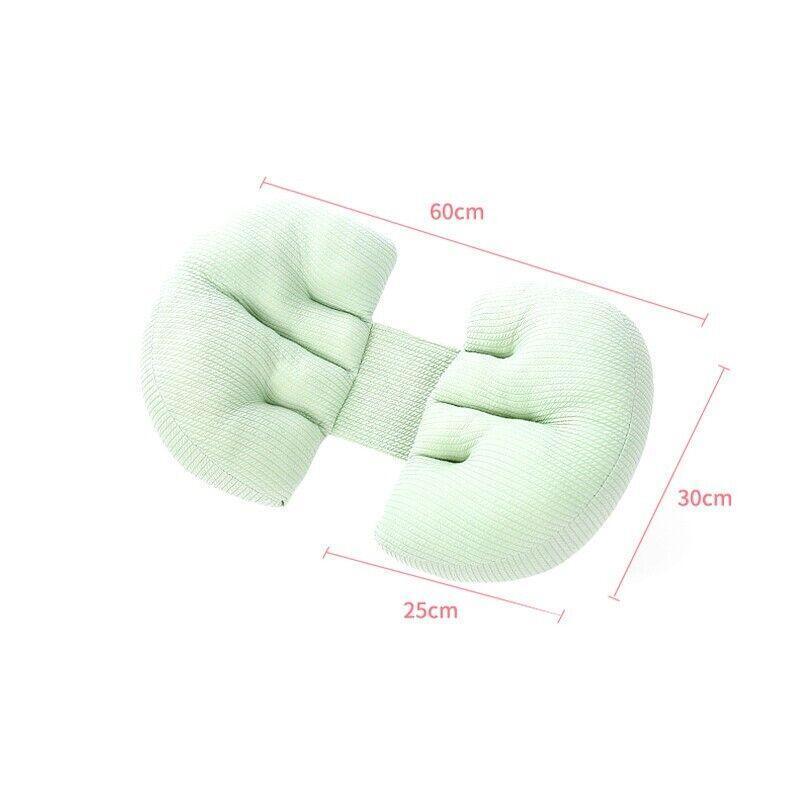 Adjustable maternity nursing pillow in breathable bamboo fabric for pregnancy waist support — view 3