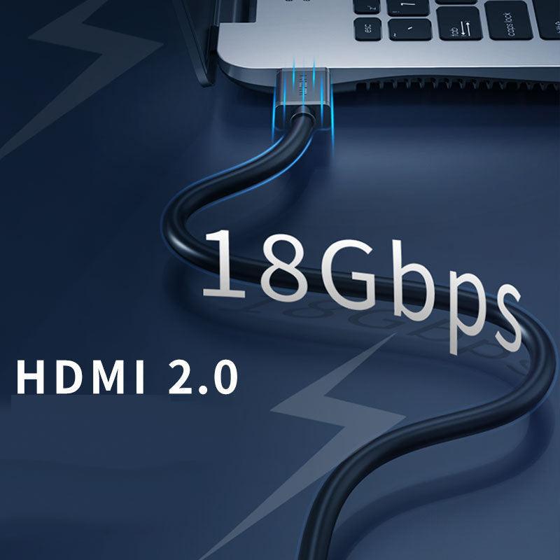 Premium 4K HDMI cable with gold plated connectors and durable shielded black cord — view 3