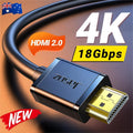 Premium 4K HDMI cable with gold plated connectors and durable shielded black cord