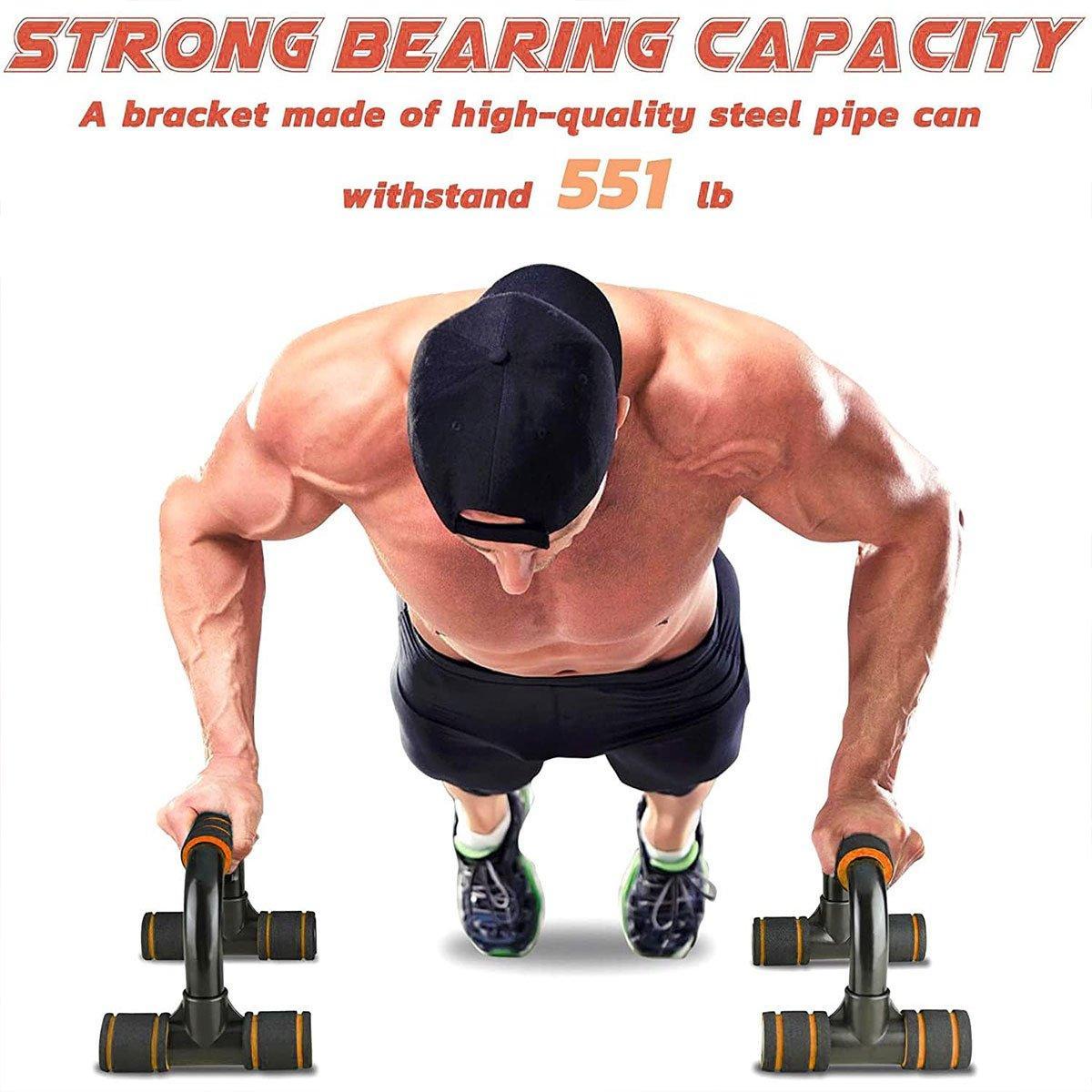 Ergonomic push up bars with non-slip foam grips for home fitness workouts — view 4