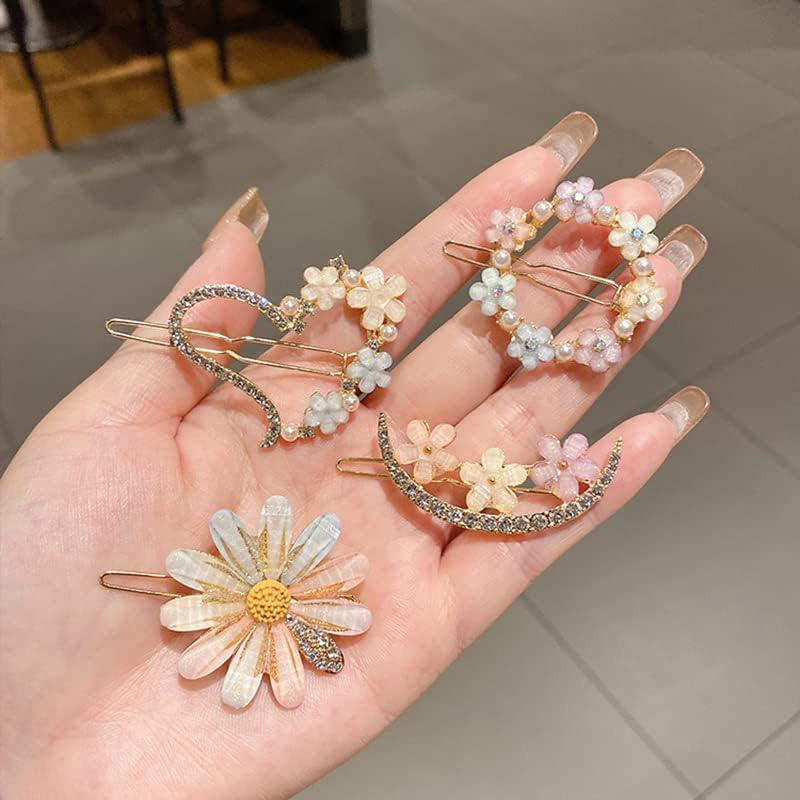 Sparkling rhinestone crystal hairpin barrette slide clip for elegant women and bridal hair styling — view 4