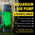 Fluidized bed aquarium filter in dark green transparent plastic with powerful suction cups for fish tanks
