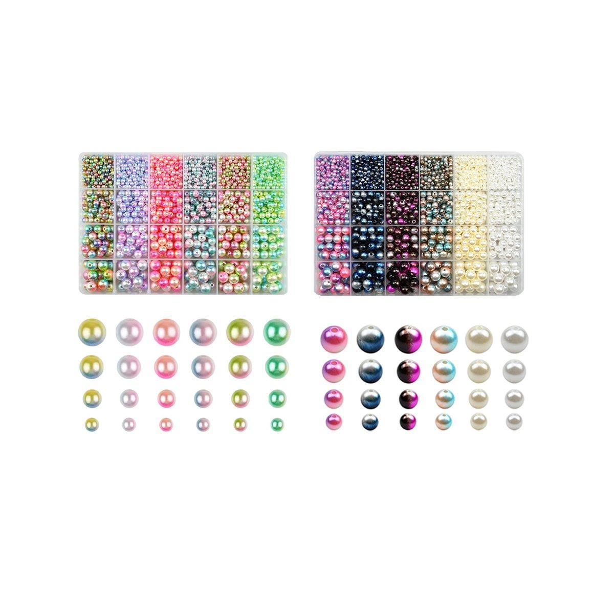1890 piece colorful mermaid faded pearl bead set for DIY jewelry making and crafts — view 2