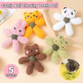Plush cat teething chew toy in cute animal shape with catnip filling for kittens.