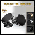 Magnetic car air vent phone mount in silver finish with secure clip and universal metal plate