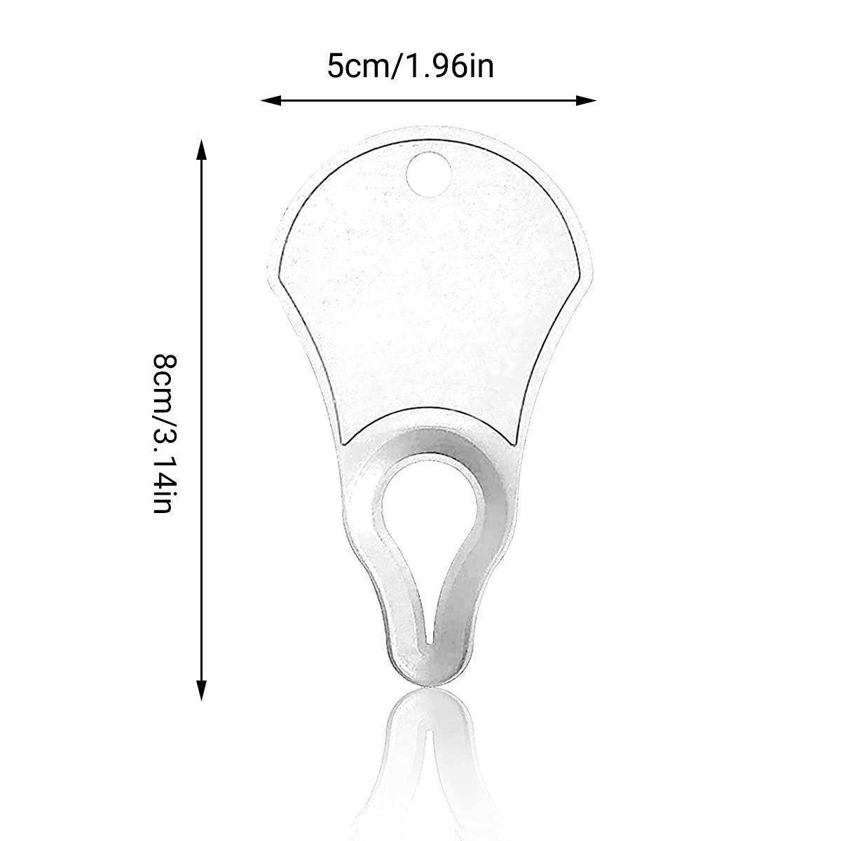 Compact aluminum pet tick removal tool with a notched tip in silver, red, and blue — view 3