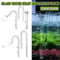 Transparent glass aquarium filter inlet and outlet pipes with oil film remover and plant holder