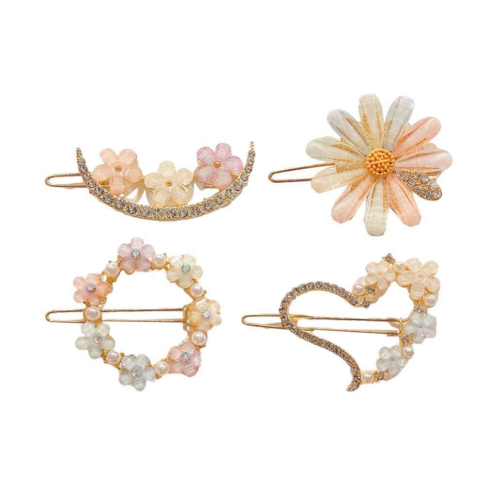 Sparkling rhinestone crystal hairpin barrette slide clip for elegant women and bridal hair styling — view 2