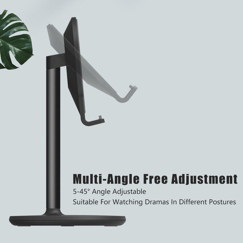 Adjustable aluminum desktop phone and tablet stand with telescopic arm and silicone padding for device protection — view 5