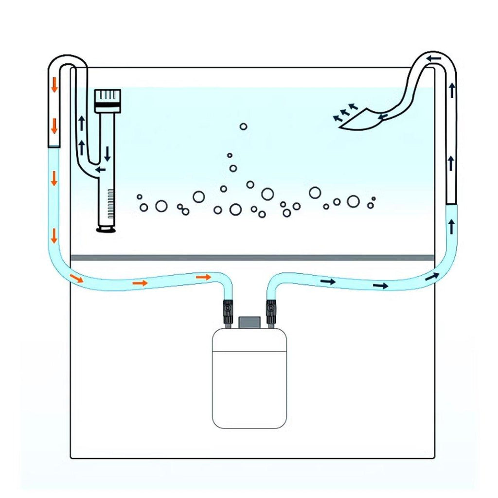 Transparent glass aquarium filter inlet and outlet pipes with oil film remover and plant holder — view 5
