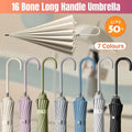 Large 16-bone automatic umbrella with long ergonomic handle and waterproof UPF50+ dual-use canopy.