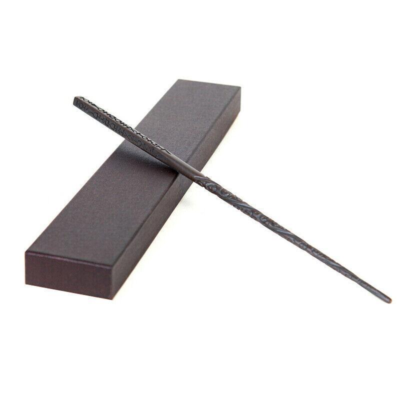 Premium resin magic wand with metal core inside an elegant black collector's gift box — view 5