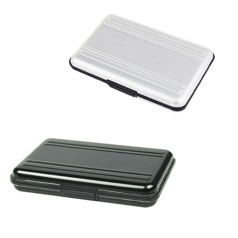 Black and silver waterproof memory card case holder for SD and MicroSD storage — view 2