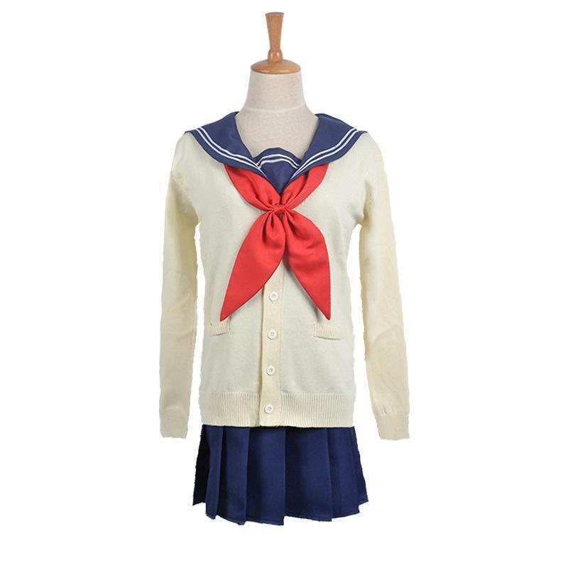 Himiko Toga complete cosplay costume with sweater, shirt, skirt, and tie for anime fans — view 5
