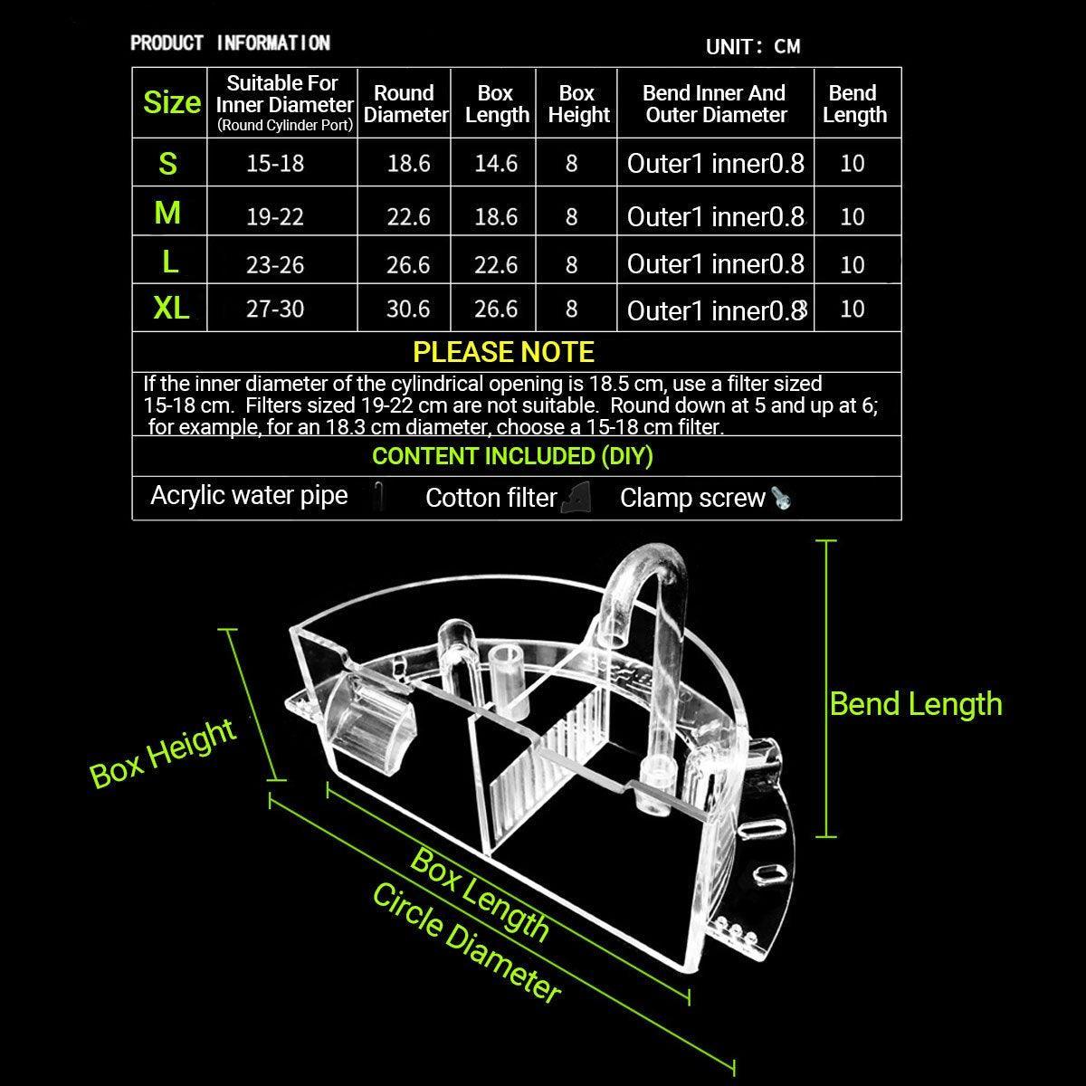Transparent acrylic round fish tank external trickle filter box for quiet water purification — view 3