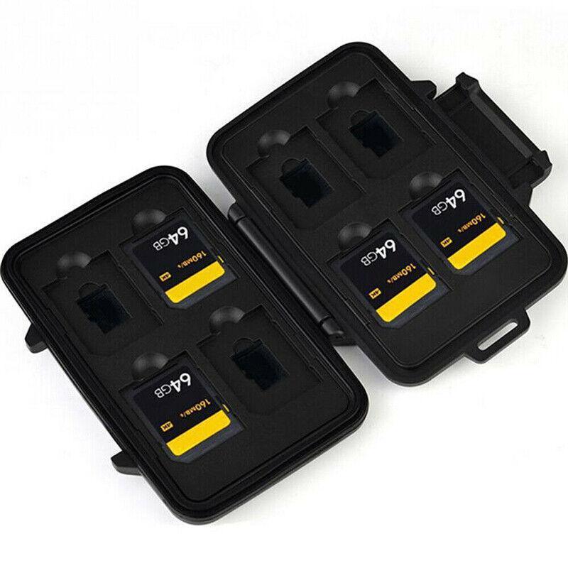 Black and silver waterproof memory card case holder for SD and MicroSD storage — view 5