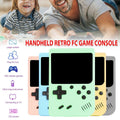 Handheld retro game console with 3-inch colour screen and directional control pad
