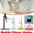 Adjustable aluminum desktop phone and tablet stand with telescopic arm and silicone padding for device protection