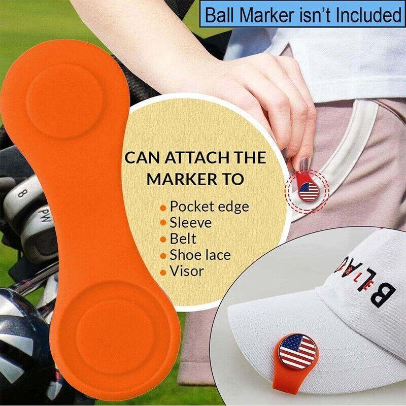 Silicone golf hat clip and magnetic ball marker holder designed for caps and golf apparel — view 4