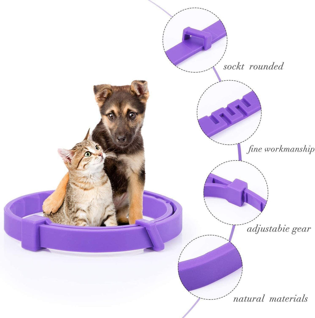 Adjustable silicone pet calming collar for cats and dogs, infused with natural oils for anxiety relief — view 5