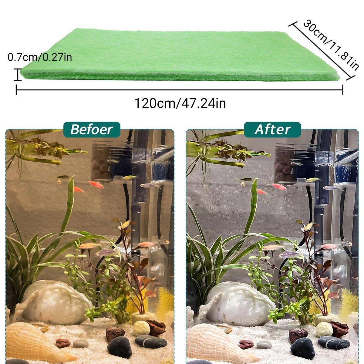 Light green double-layer aquarium filter sponge cotton pad for fish tanks and pond pumps — view 4