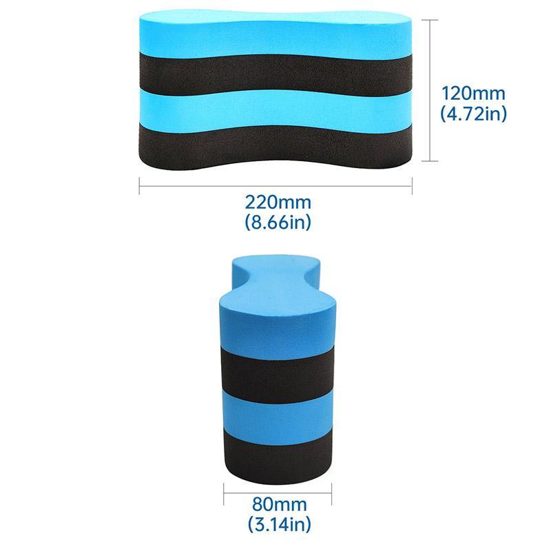 Professional swimming pull float and adjustable leg clip in solid EVA foam for posture correction training — view 3