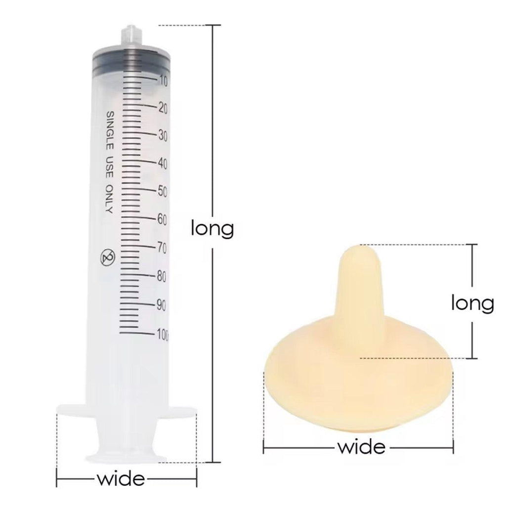 Transparent pet feeding syringe kit with beige silicone nursing nipples in various sizes — view 4