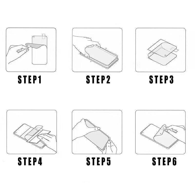 Clear hydrogel screen protector film for Samsung smartphones with cleaning kit accessories — view 4