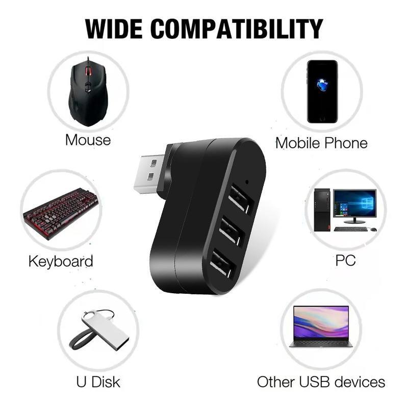 Aimall 3-port super speed USB hub distribution splitter adapter for laptop and PC — view 5