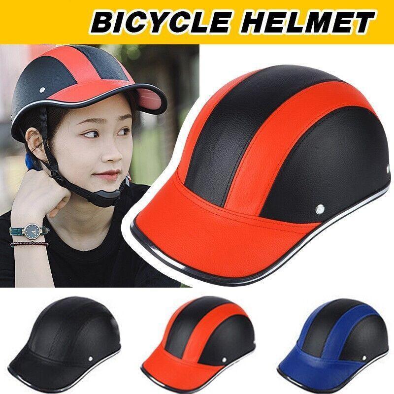 Windproof adult bicycle helmet with adjustable chin strap, sun brim, and impact-resistant ABS shell.