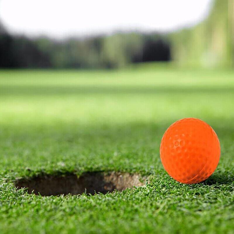 12 pack of polyurethane foam golf practice balls in mixed bright colors for indoor training. — view 3