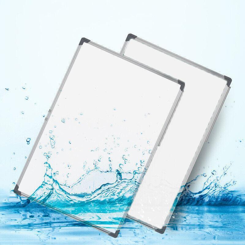 Portable magnetic dry erase whiteboard with aluminum frame marker tray and colorful eraser accessories — view 3