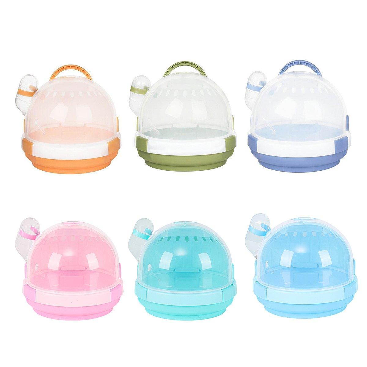 UFO portable hamster carrier in lightweight durable plastic featuring a clear panoramic window and ventilation holes — view 2