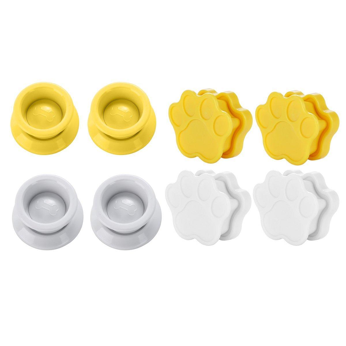 Magnetic wall mounted dog pee pad holder clips in white plastic securing a training pad — view 2
