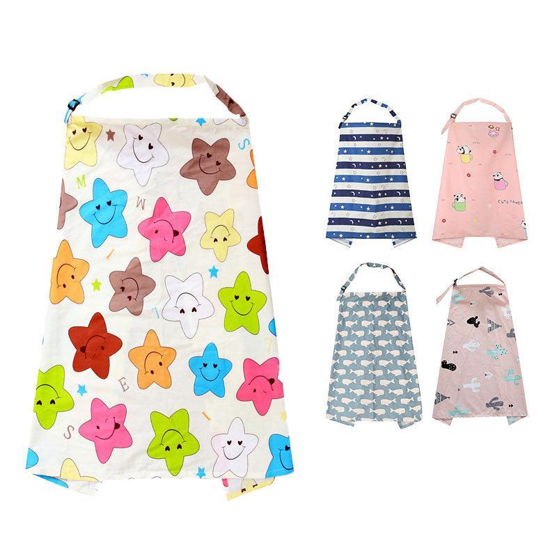 Multifunction breathable cotton nursing cover with rigid neckline and adjustable D-ring strap for private breastfeeding. — view 2
