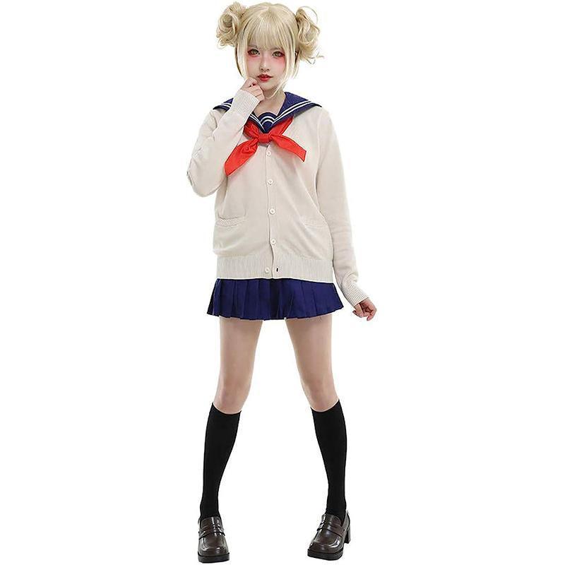 Himiko Toga complete cosplay costume with sweater, shirt, skirt, and tie for anime fans — view 3