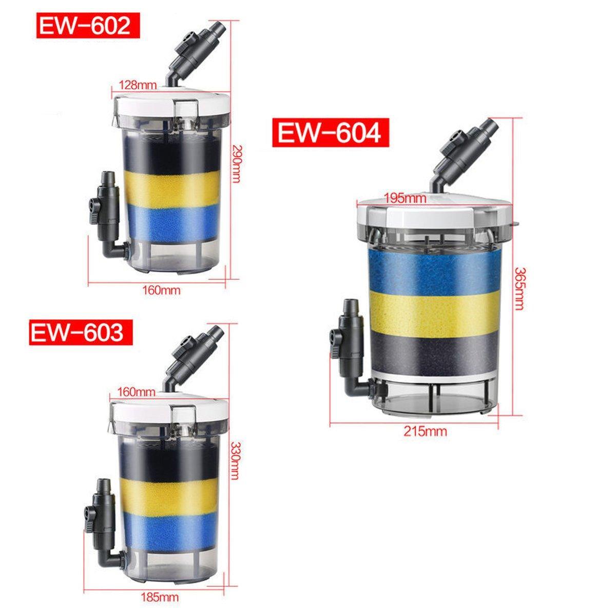 External aquarium filter clear bucket system with multi-colored sponge filtration layers for fish tanks — view 4