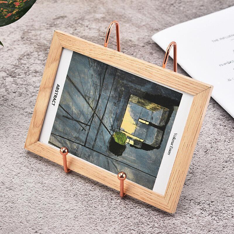 Vintage Nordic iron display stand pedestal holder for decorative plates, books, and framed photographs — view 5