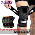 Green 3D compression knee brace support sleeve for sports and arthritis pain relief