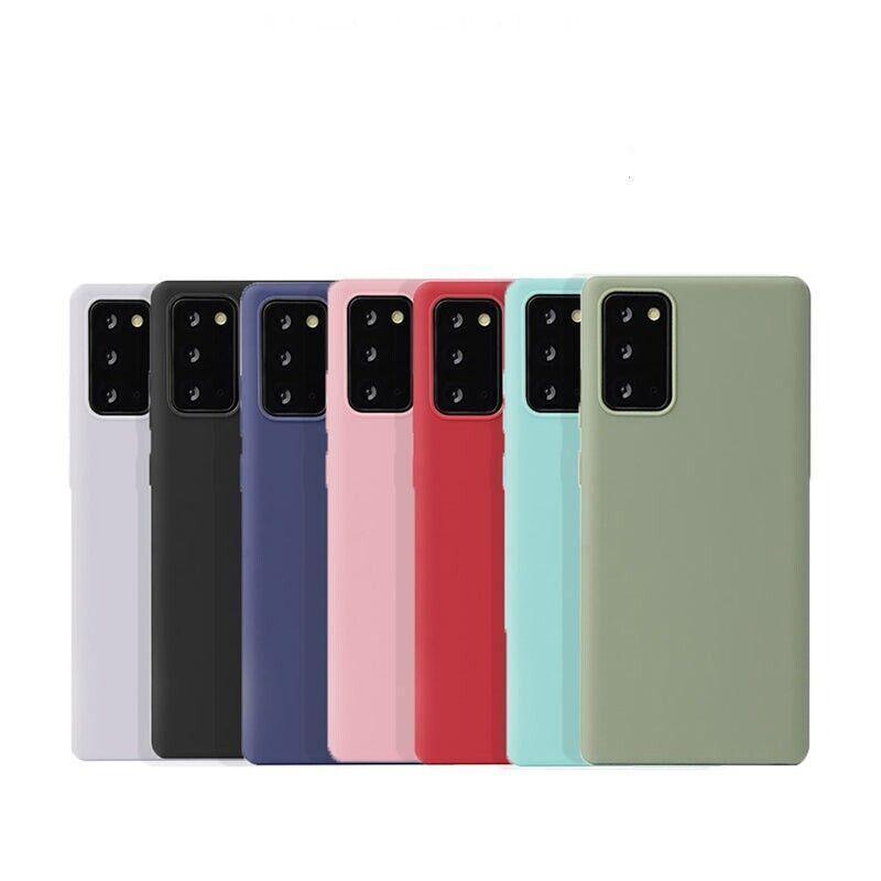 Red shockproof slim phone case for Samsung Galaxy smartphones showing scratch resistant back — view 5