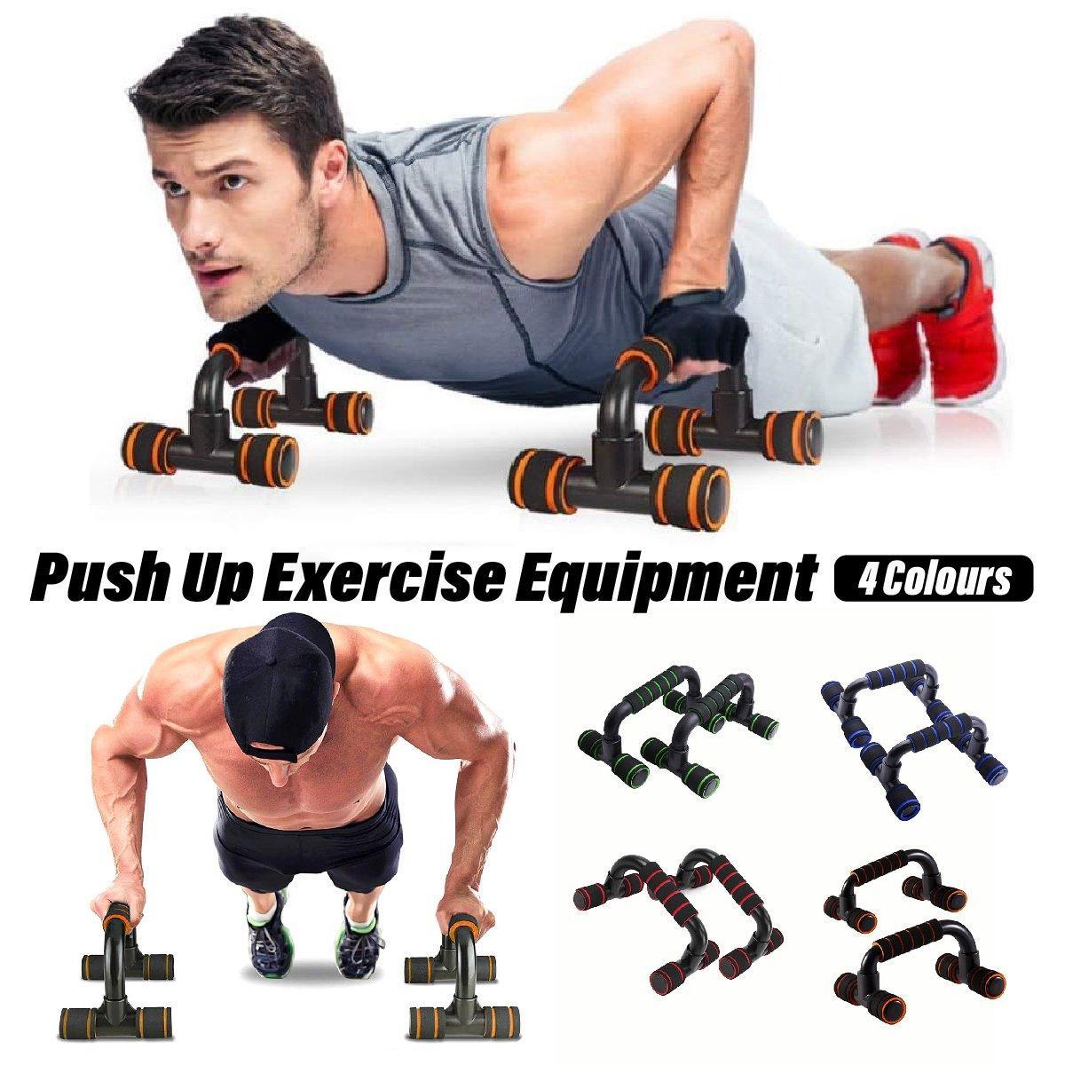 Ergonomic push up bars with non-slip foam grips for home fitness workouts