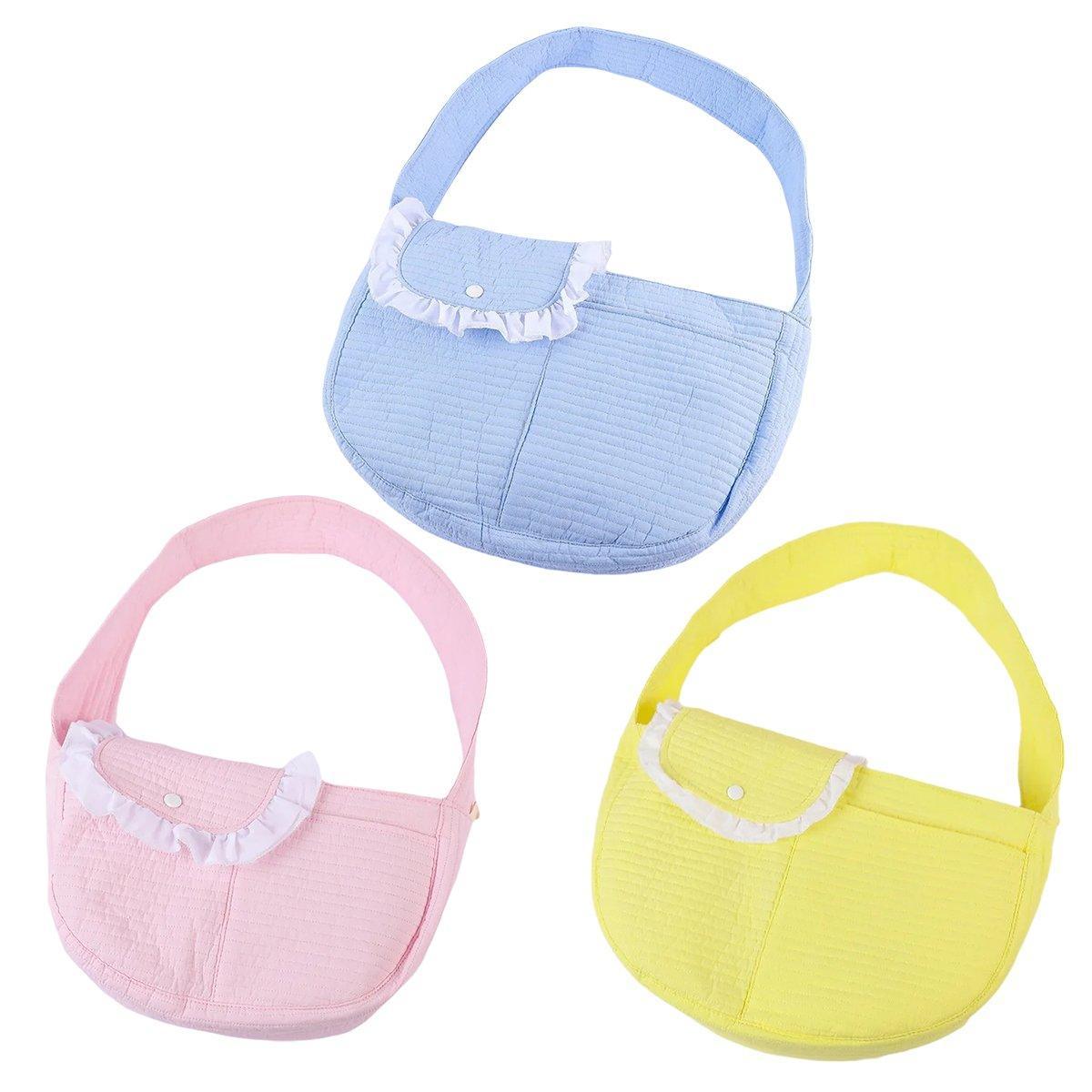 Blue canvas crossbody cat carrier bag with wide shoulder strap and secure internal safety hook — view 2