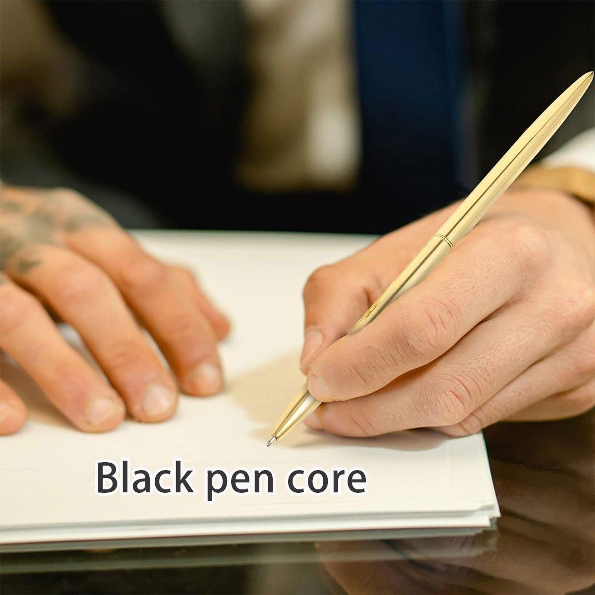 6-piece metal desk ballpoint pen set on a plum blossom stand in assorted metallic finishes — view 4