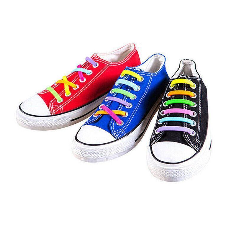 12 piece set of unisex no tie silicone elastic shoelaces for sneakers and running shoes — view 3