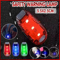 LED clip-on safety light in bright red for bicycle helmet and running gear visibility