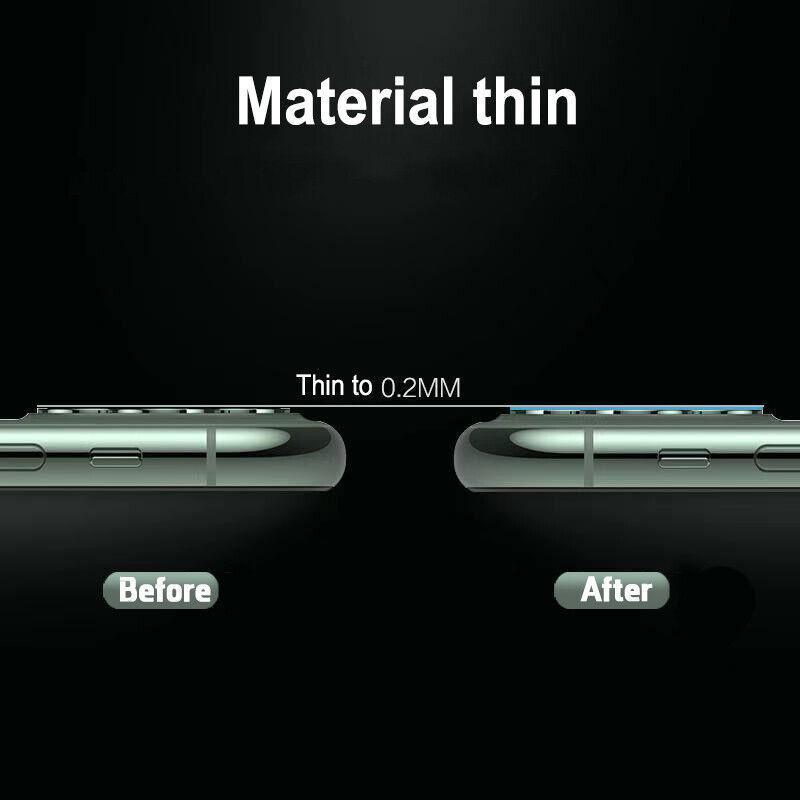 Transparent tempered glass smartphone camera lens protector showing clear anti-scratch defense design — view 4