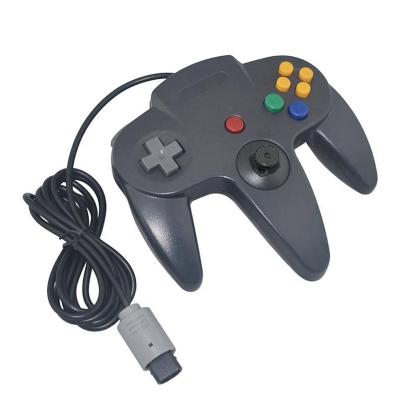 Classic wired N64 game controller with ergonomic grip, joystick, and directional pad for retro consoles — view 2