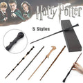 Premium resin magic wand with metal core inside an elegant black collector's gift box